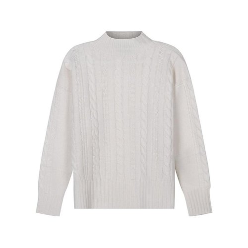  MaxMara/麦丝玛拉 女士米白色羊毛针织衫/毛衣 CICLADI 001 PLFSX