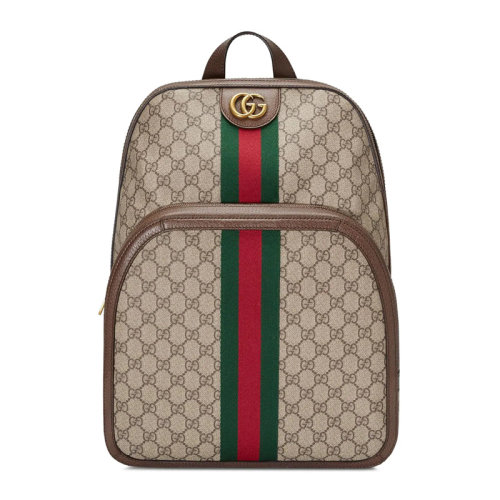 GUCCI/古驰   Ophidia系列 男士米色帆布中号GG印花双肩背包