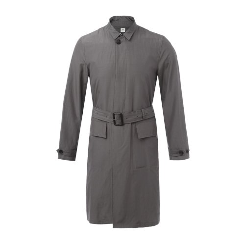 热卖风衣 BURBERRY/博柏利  桑蚕丝奢华面料灰棕色男士风衣 男士外套 大衣 长款夹克 瑕疵特卖（陈列痕迹，不影响使用）