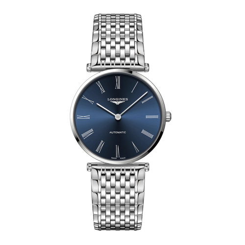 LONGINES/浪琴 嘉岚系列 男女同款阳光蓝自动机械精钢表壳表带腕表38毫米L4.918.4.94.6