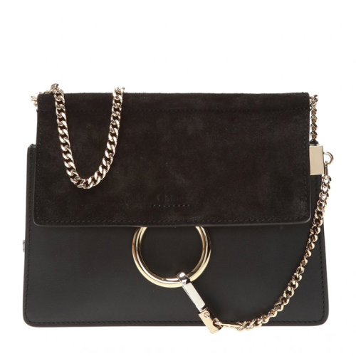 CHLOE/克洛伊 Faye系列  女士小牛皮翻盖金属配饰时尚单肩包斜挎包