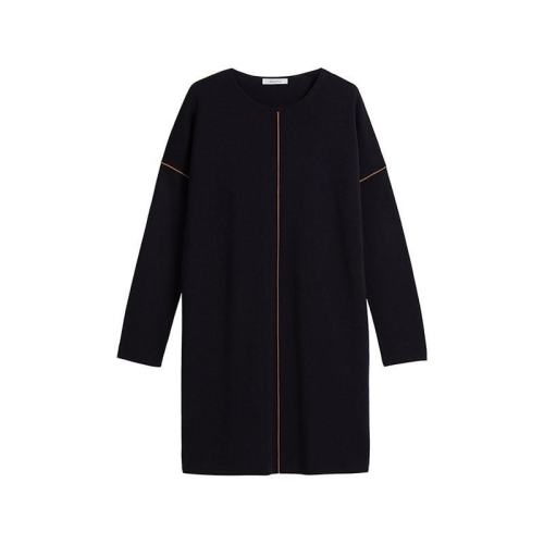 MaxMara/麦丝玛拉 女士深蓝色棉质连衣裙裙子 TANARO-009 PLFSX