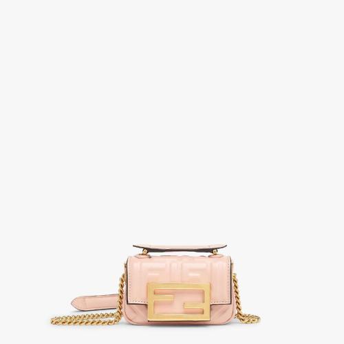  FENDI芬迪 22年秋冬 女士 零钱包 粉红色纳帕皮革迷你手袋 7AS143AAJDF1JCJ