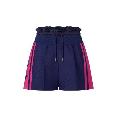  LV路易威登 22年秋冬 女士 短裤 SHORT COURT TROMPE-L’OEIL EN MAILLE a MOTIF COLOR-BLOCK