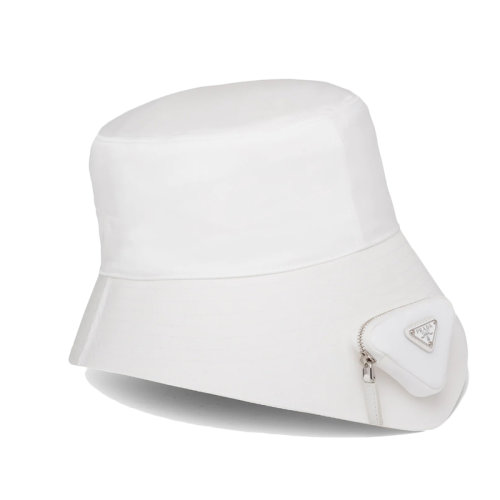 PRADA/普拉达 22年早春新款 男士白色再生尼龙渔夫帽配迷你小袋2HC282_2DMI_F0009