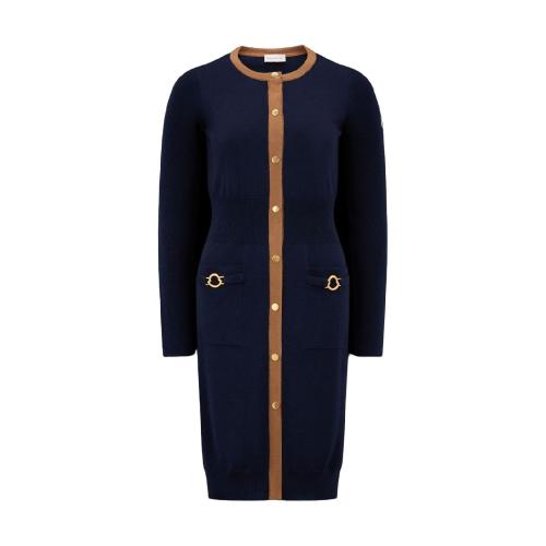 MONCLER蒙可蒙克莱 22年秋冬 女士 连衣裙 Wool Long Cardigan H20939L00005M1131778