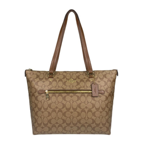 【奥莱款】COACH/蔻驰 女士经典C纹印花托特包手提包单肩包女包 F79609多色可选