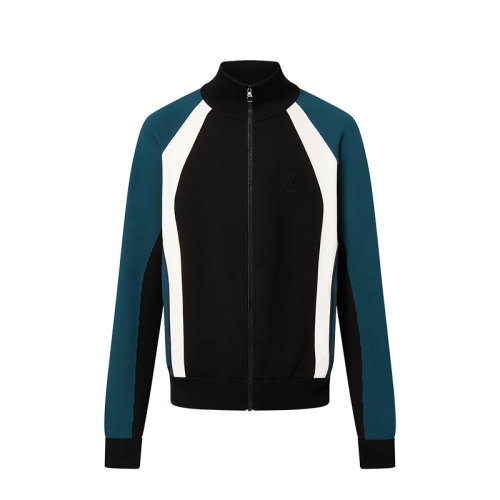 Louis Vuitton/路易威登 22年秋冬新款 男士黑色/灰蓝色纯棉针织运动衫外套1AAGNH