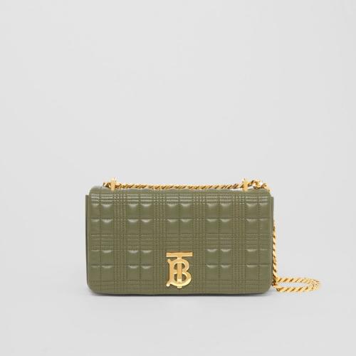 BURBERRY 22年秋冬 女士 Lola - 小号绗缝羔羊皮萝纳包 80556941