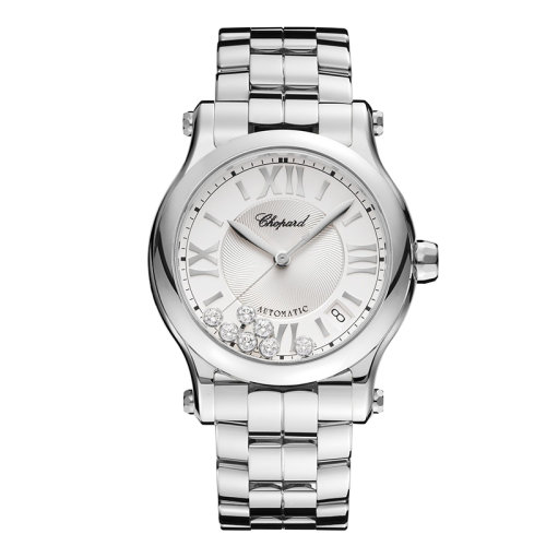 Chopard/萧邦 Happy Sport系列自动机械精钢银色表盘女士镶钻腕表278559-3002 36MM