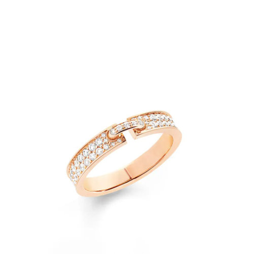 Chaumet/尚美 经典LIENS éVIDENCE系列 18k金玫瑰金誓?缘满钻戒指083605