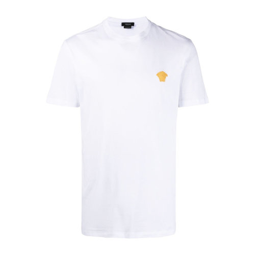 VERSACE 范思哲 男士 服装  白色圆领美杜莎图案棉质T恤 男士短袖T恤