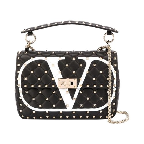  Valentino/华伦天奴 女士黑色小羊皮单肩包 UW2B0122 LNN NER PLSX