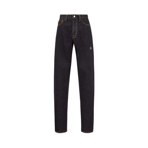 Moncler/蒙克莱 22年秋冬新款 Maya 70系列FRGMT藤原浩合作款 女士靛青色纯棉水洗牛仔裤H209U2A00002M2320790