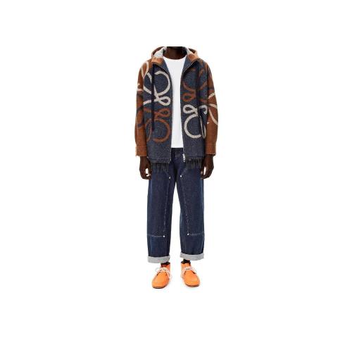  LOEWE罗意威 22年秋冬 男士 大衣 Blanket hooded parka in wool and cashmere H526Y01W49-404