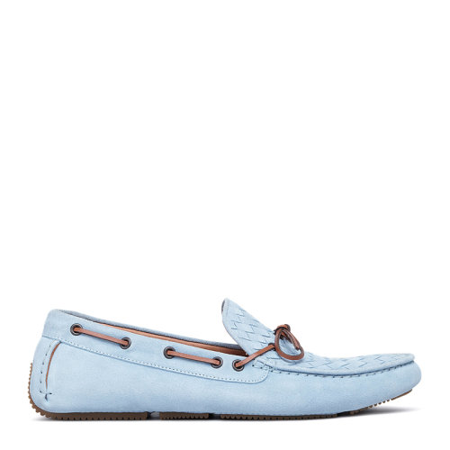 Bottega Veneta/葆蝶家BV 男士绒面革系绳浅口一脚蹬懒人鞋豆豆鞋驾车鞋平底鞋休闲鞋男鞋308160-VFCA1多色可选