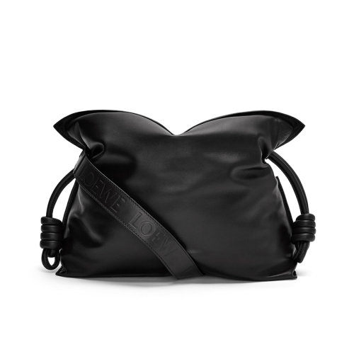 LOEWE/罗意威 22秋冬新款 Puffer Flamenco系列 女士红色纳帕小羊皮鹅毛填充磁扣拆卸肩带字母压花手提斜挎单肩包A411FC1X67-1100