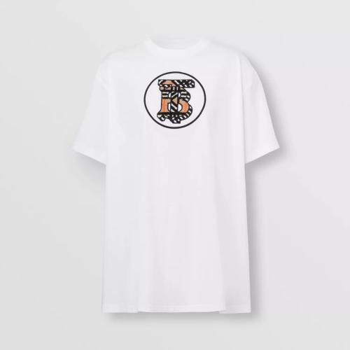  BURBERRY 22年秋冬 女士 专属标识装饰棉质宽松 T 恤衫 80559071