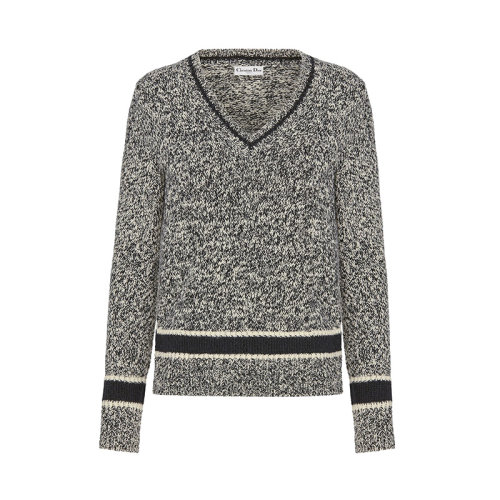 DIOR/迪奥  新款女士V领灰蓝拼色羊毛羊绒毛衣 054S01AM303_X5810