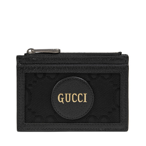GUCCI/古驰 21新款Off the Grid系列 男士黑色再生尼龙皮革饰边拉链卡包卡片夹625583H9HAN1000
