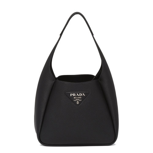 PRADA/普拉达 经典款 女士黑色皮革饰有三角徽标单肩斜挎包1BC127_2DKV_F0002_V_OOM