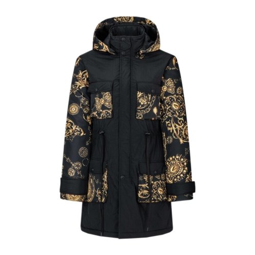  VERSACE JEANS COUTURE 女士黑色涤纶羽绒服 71HAS466 CQS00 G89 PLFSX