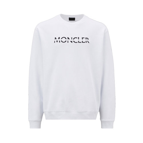 Moncler/蒙克莱 22年秋冬新款 男士光学白色纯棉宽松休闲徽标卫衣H20918G00010809KR001