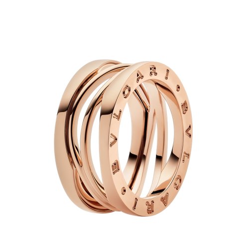 BVLGARI/宝格丽 B.zero1系列18K金玫瑰金镂空 窄版戒指   353559