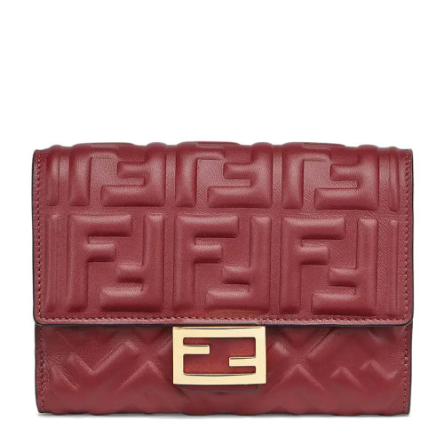 Fendi 芬迪 女士 包袋  双FF雕纹logo红色 女士钱包