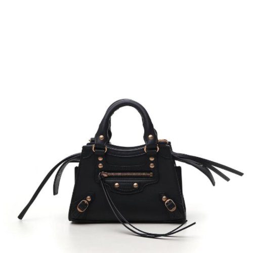  Balenciaga/巴黎世家 女士黑色皮革单肩包 63852711R511000 PLSX