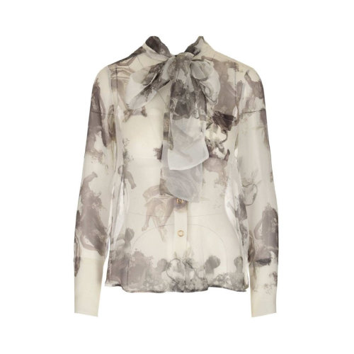 BURBERRY/博柏利  巴宝莉女装 女士混色丝质时尚百搭长袖衬衫 80252271