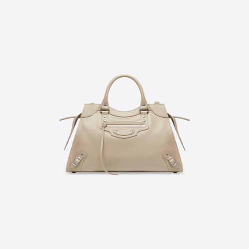  BALENCIAGA巴黎世家 22年春夏 女士 单肩包 Womens Neo Classic Handbag in Beige 67863415Y4Y