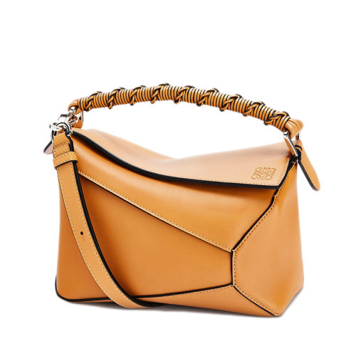 LOEWE/罗意威 Puzzle 女士小号沙漠色纳帕小牛皮手提单肩包拼图包0010514057