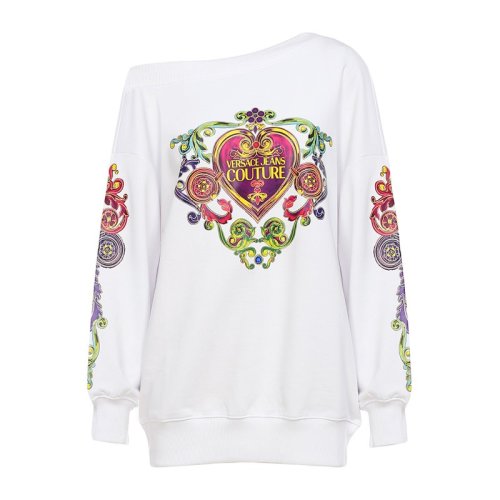  VERSACE JEANS COUTURE 女士白色棉质卫衣 B6HVB70E 30310 003 PLFSX