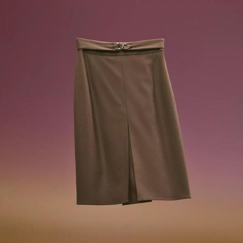  HERMES爱马仕 22年秋冬 女士 半身裙 Jupe a pli creux H2H0304DN1R36