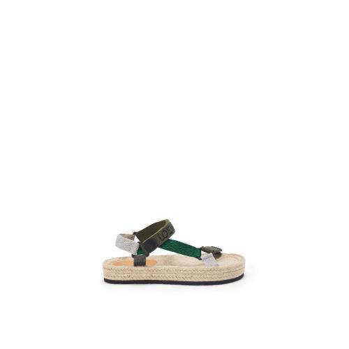  LOEWE罗意威 22年秋冬 男士 平底凉鞋 Strappy espadrille in nylon M616283X15-4124
