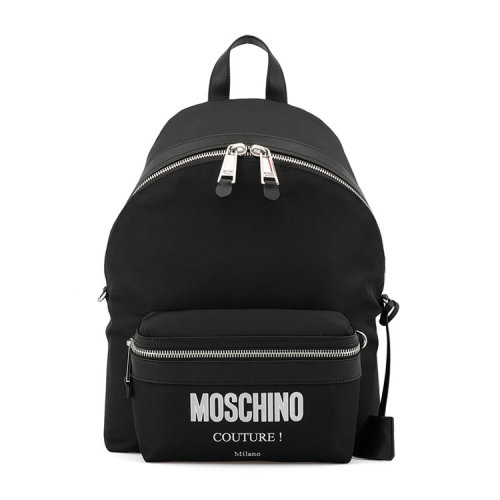 MOSCHINO/莫斯奇诺  女包 时尚百搭 女士黑色尼龙双肩包 B761082052555