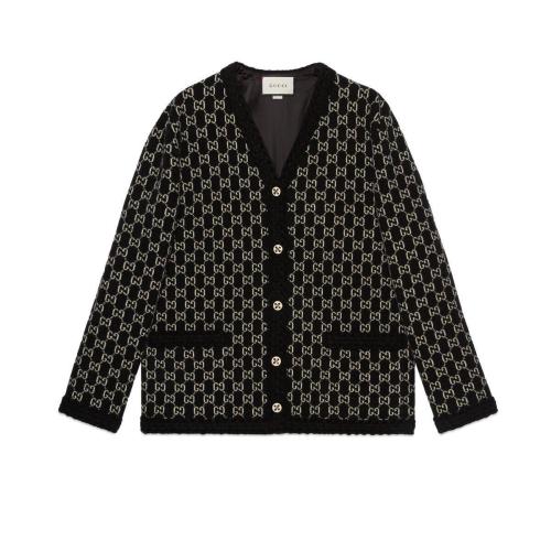  GUCCI古驰 22年秋冬 女士 羊毛GG提花开衫 644570 XKBN1 1080