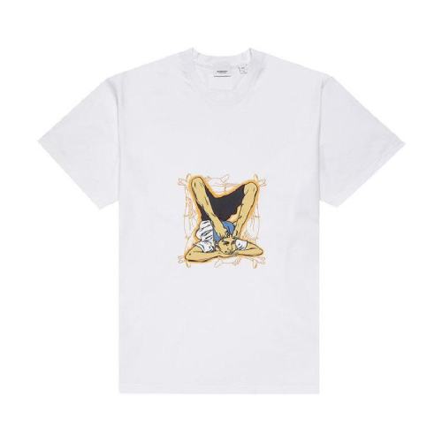  BURBERRY/博柏利 男款涂鸦印花棉质质白色T恤衫 45671591 PLFSX