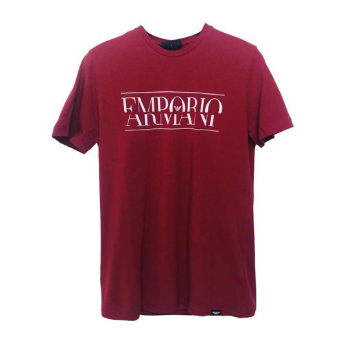 ARMANIJEANS/阿玛尼牛仔/红色男士短袖T恤