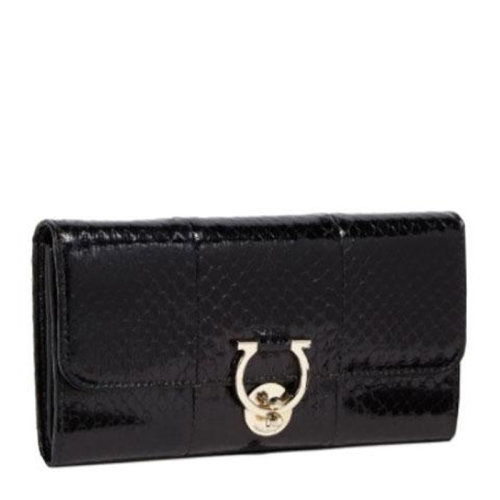 Salvatore Ferragamo/菲拉格慕 女士黑色皮革钱包 22D224 684279