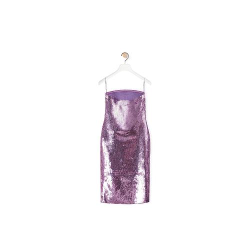  LOEWE罗意威 22年秋冬 女士 连衣裙 Sequin bustier midi dress in viscose S616Y15K12-6120
