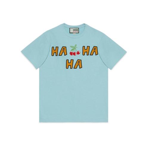  GUCCI古驰 22年秋冬 男士 Gucci HA HA HA特别系列樱桃T恤 548334 XJE4U 4673