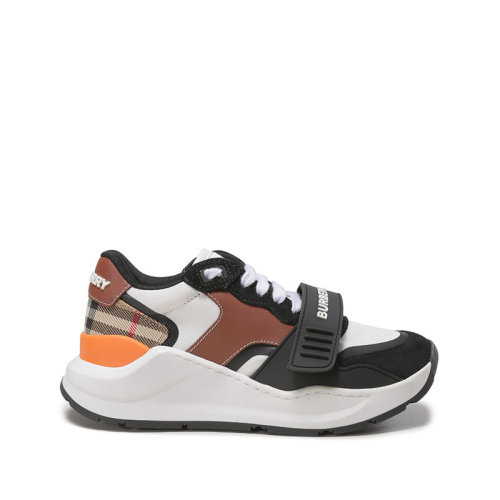 BURBERRY/博柏利 【22秋冬新款】 女款系带休闲运动鞋黑色/典藏米色Vintage格纹多色 80402151