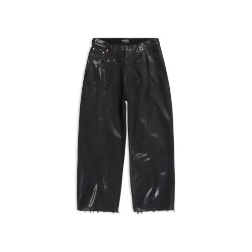  BALENCIAGA巴黎世家 22年秋冬 女士 牛仔裤 Large Baggy Jeans  in Black Faded 719341TNW6211