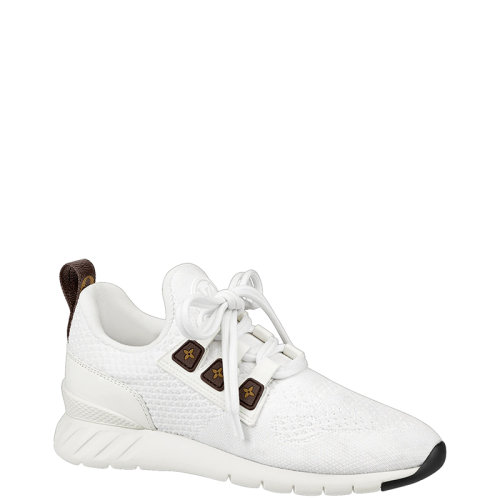 Louis Vuitton/路易威登 22年早春新款 AFTERGAME系列 女士白色科技面料花朵嵌片运动鞋1A57CG