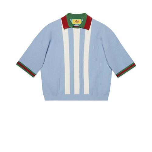  GUCCI古驰 22年秋冬 男士 adidas x Gucci联名系列Polo衫 700482 XKCDS 4748