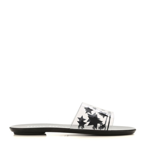 Miu Miu/缪缪女士黑色PLEXI星星印花凉拖 5XX342-3J37-F0002