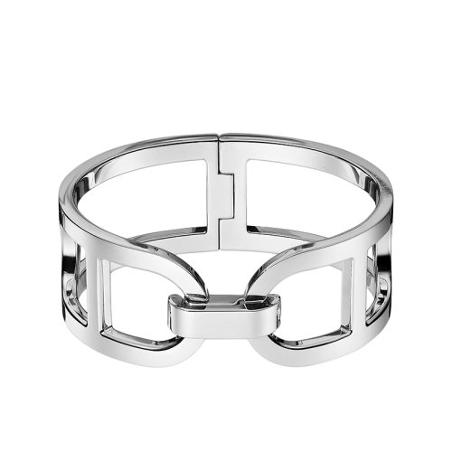 HERMES/爱马仕 经典Ever Cha?ne d'Ancre系列 中号925纯银镂空手镯H116415B