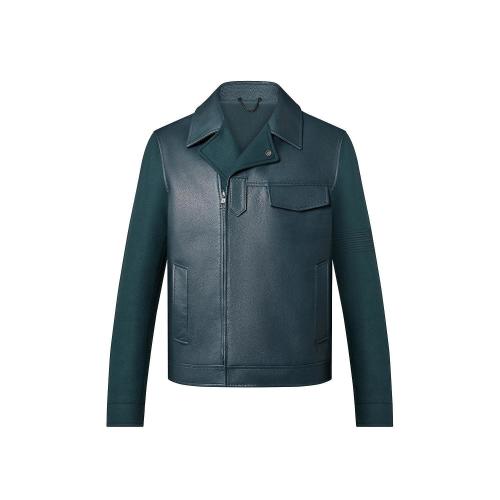  LV路易威登 22年秋冬 男士 夹克 KARAKORAM 皮革绵羊毛束腰夹克 1AA7EC 1AA7EF 1AA7EE 1AA7ED